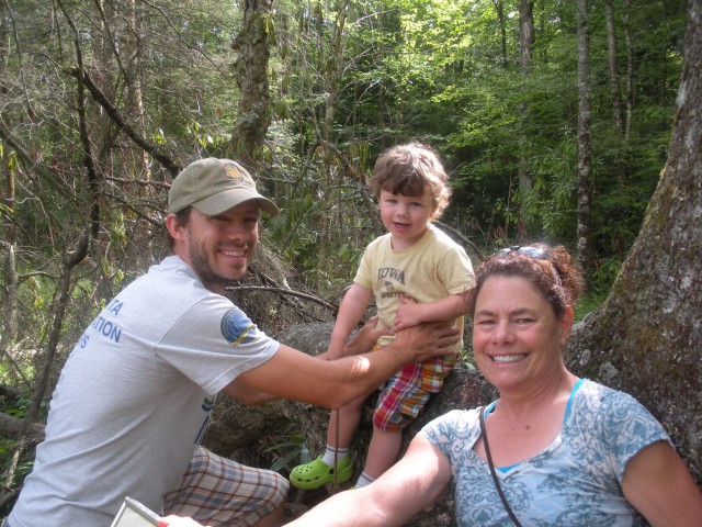 Three generations at the Cranberry Glades.