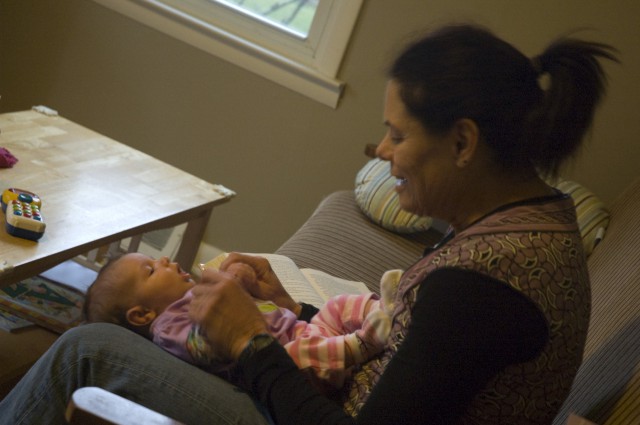 Grandma meets her number three for the first time.